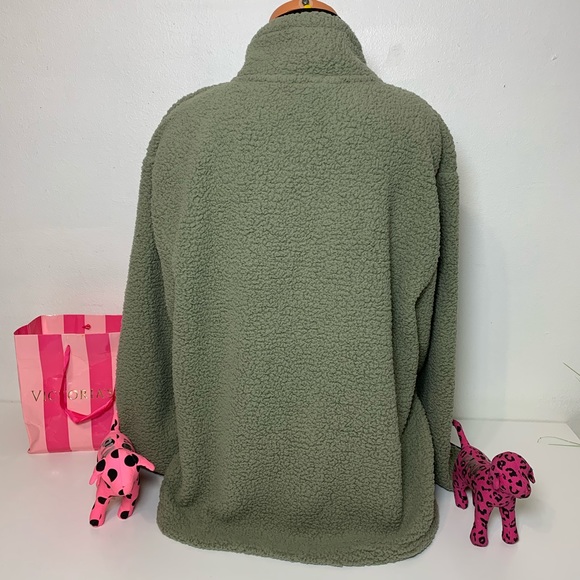 🚫SOLD🚫PINK VS SHERPA QUARTER ZIP PULLOVER - Picture 4 of 6